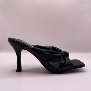 Glaze Black Knotted Mules